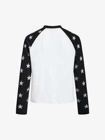 SKATE PARK RAGLAN STAR GRAPHIC SWEATSHIRT; White; back view