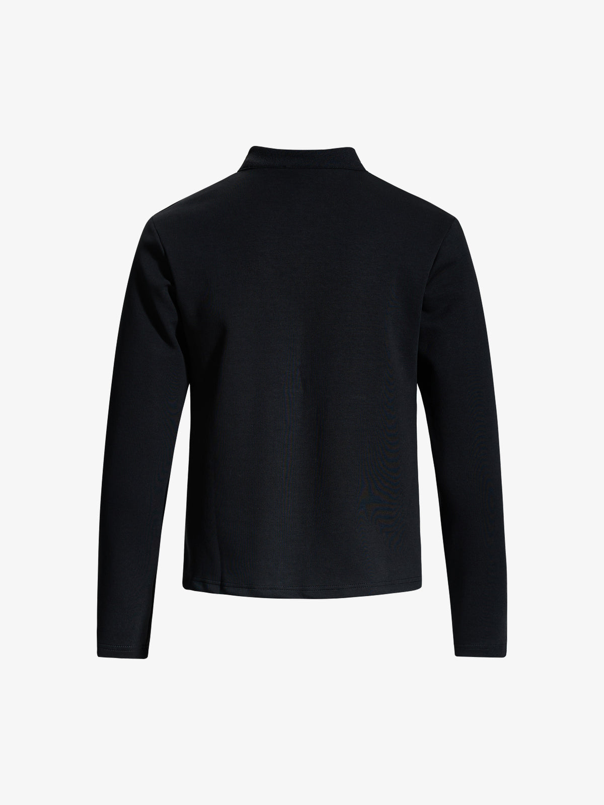 SKATE PARK LETTER PRINT SNAP FRONT SWEATSHIRT; Black; back view