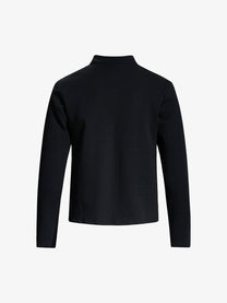 SKATE PARK LETTER PRINT SNAP FRONT SWEATSHIRT; Black; back view