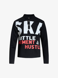 SKATE PARK | LETTER PRINT SNAP FRONT SWEATSHIRT