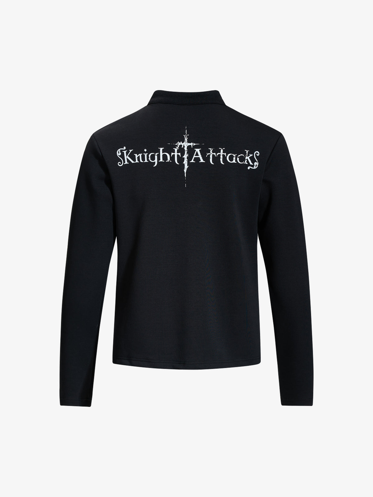 SKATE PARK KNIGHT GRAPHIC SWEATSHIRT; Black; back view