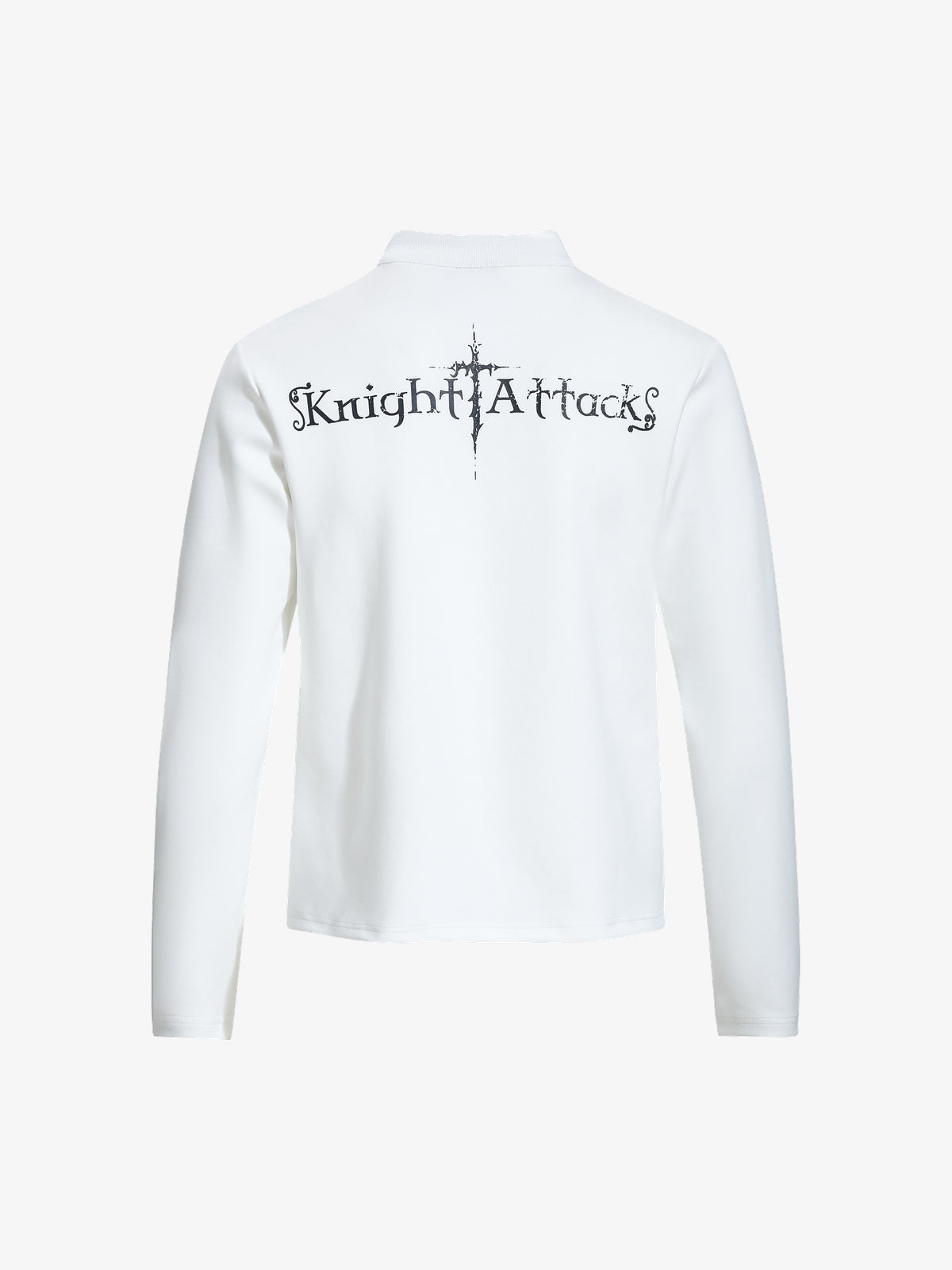 SKATE PARK KNIGHT GRAPHIC SWEATSHIRT; White; back view
