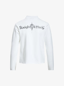 SKATE PARK KNIGHT GRAPHIC SWEATSHIRT; White; back view