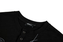 SMK MADE CHAIN STARBURST GRAPHIC SWEATSHIRT; Black; garment construction detail