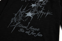 SMK MADE CHAIN STARBURST GRAPHIC SWEATSHIRT; Black; design detail