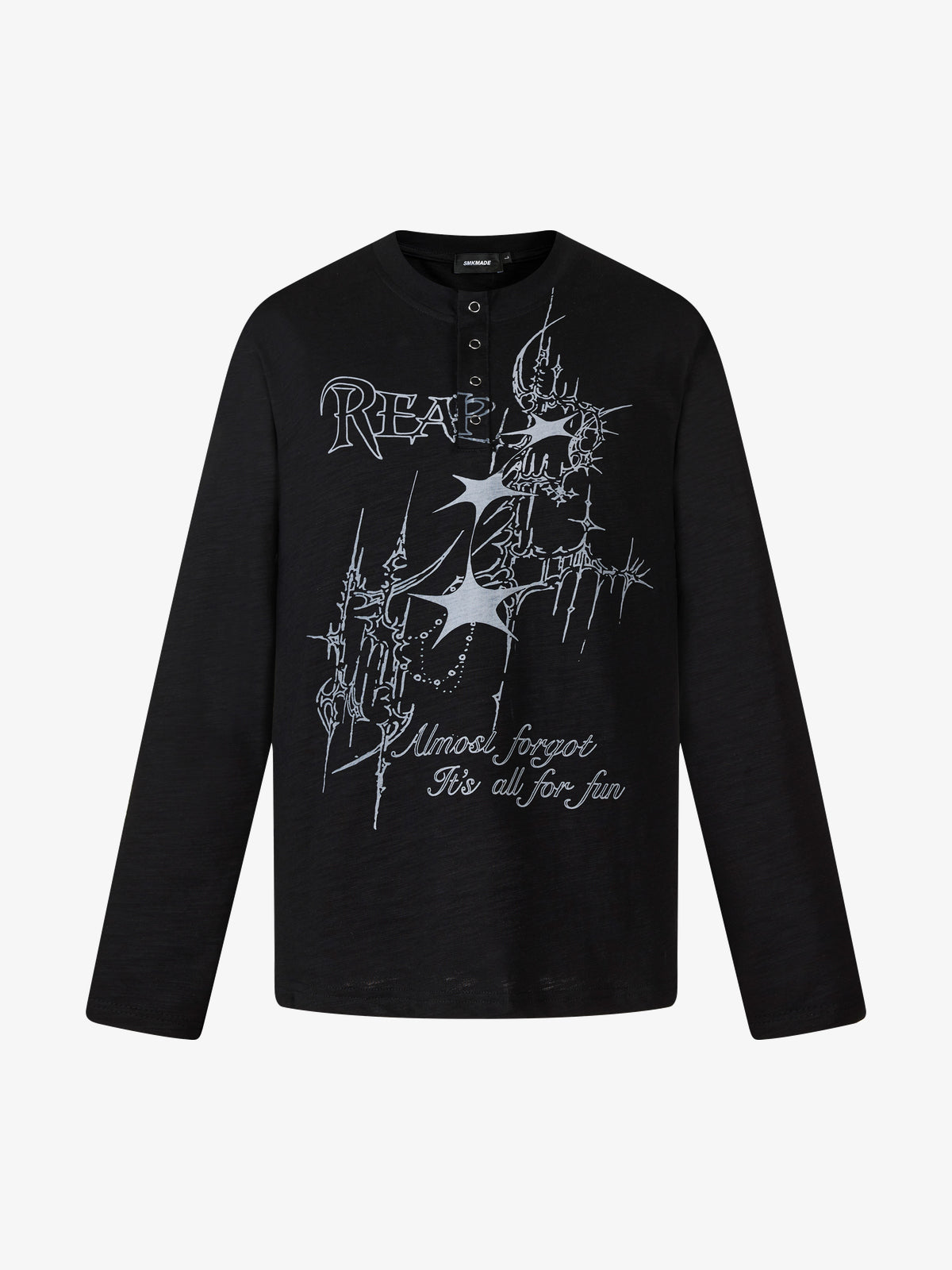 SMK MADE CHAIN STARBURST GRAPHIC SWEATSHIRT; Black; front view