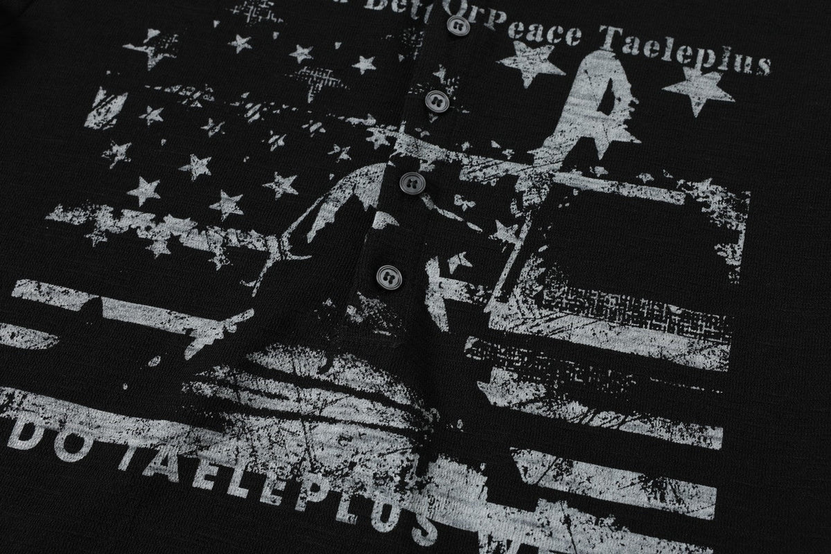 TAELE PLUS STAR COLLAGE GRAPHIC SWEATSHIRT; Black; design detail