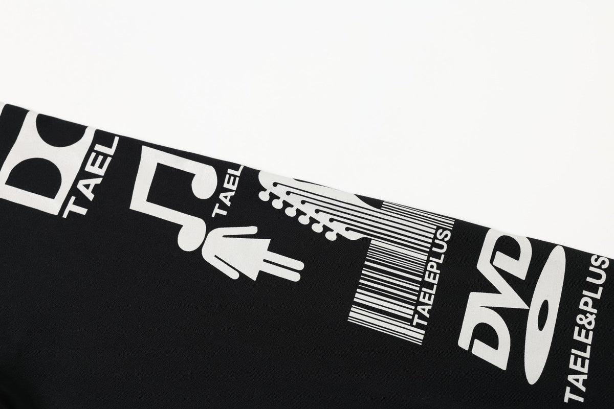 TAELE PLUS PORTRAIT PRINT CONTRAST SLEEVE SWEATSHIRT; White; design detail