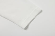 TAELE PLUS FLORAL SKETCH GRAPHIC SWEATSHIRT; White; garment construction detail