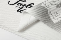 TAELE PLUS FLORAL SKETCH GRAPHIC SWEATSHIRT; White; fabric detail