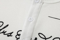 TAELE PLUS FLORAL SKETCH GRAPHIC SWEATSHIRT; White; design detail