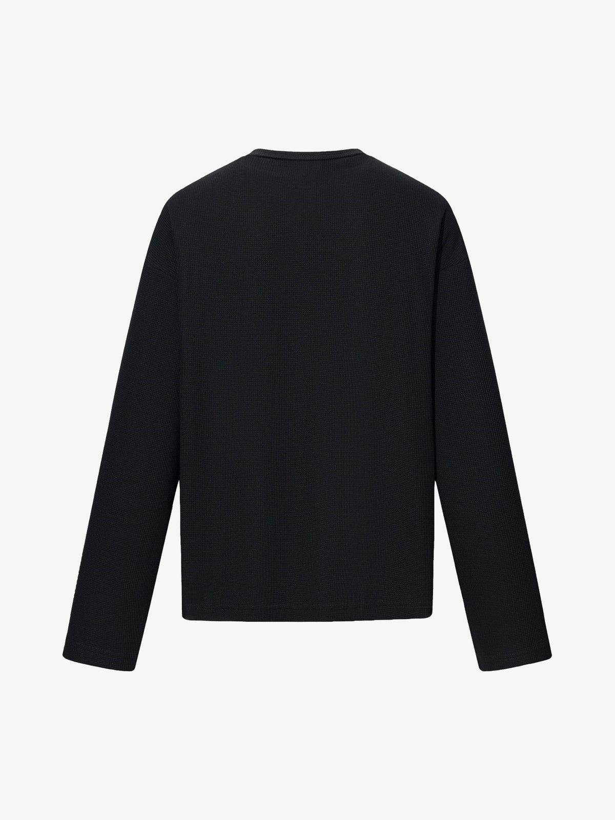 TAELE PLUS FLORAL SKETCH GRAPHIC SWEATSHIRT; Black; back view