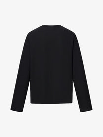 TAELE PLUS FLORAL SKETCH GRAPHIC SWEATSHIRT; Black; back view