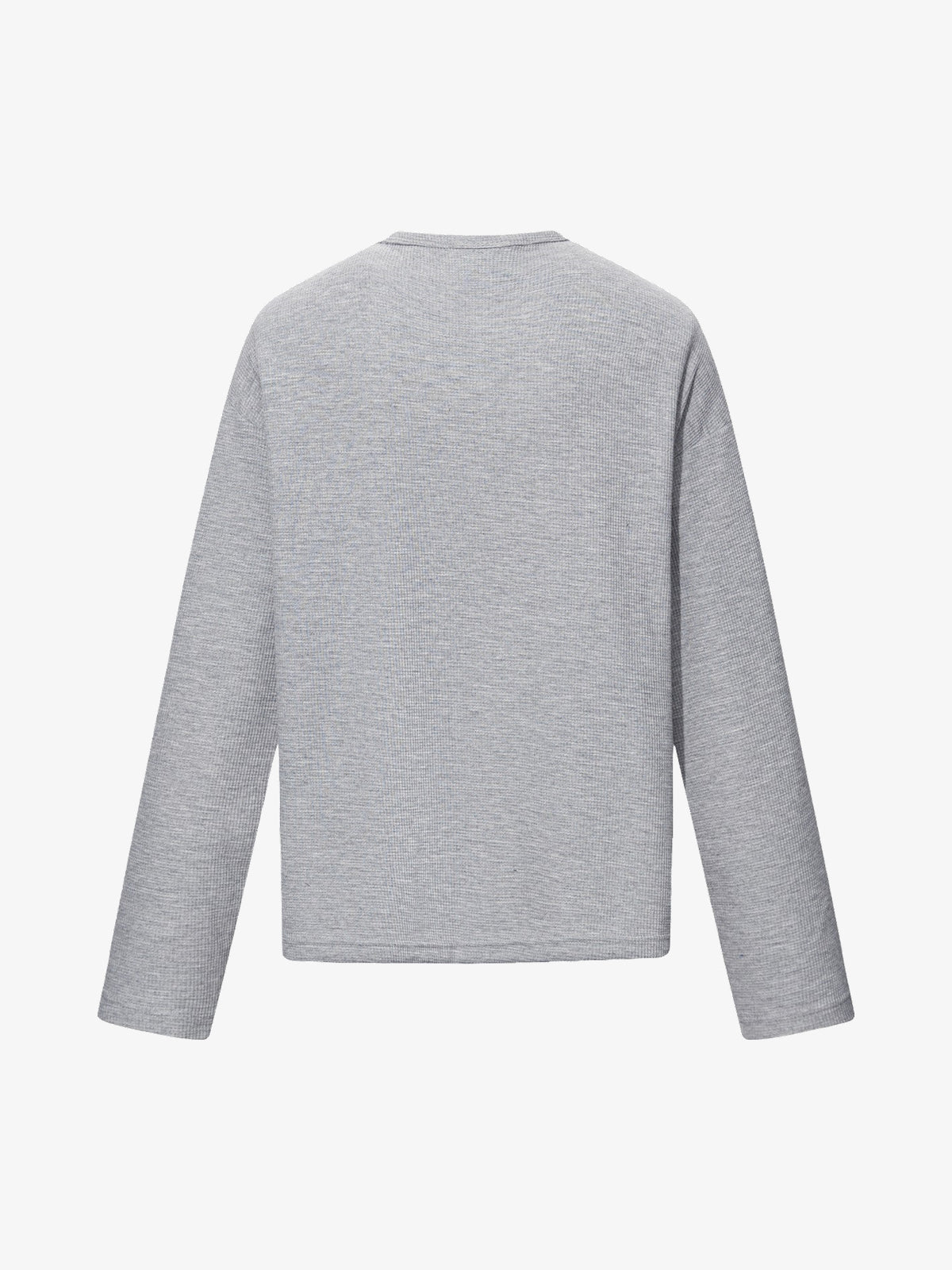 TAELE PLUS FLORAL SKETCH GRAPHIC SWEATSHIRT; Heather Gray; back view