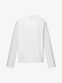 TAELE PLUS FLORAL SKETCH GRAPHIC SWEATSHIRT; White; back view