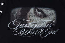 TAELE PLUS EYE GRAPHIC STAR SLEEVE SWEATSHIRT; Black; design detail