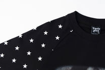 TAELE PLUS EYE GRAPHIC STAR SLEEVE SWEATSHIRT; Black; design detail