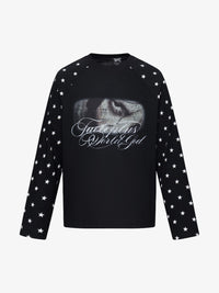 TAELE PLUS | EYE GRAPHIC STAR SLEEVE SWEATSHIRT