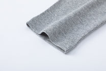 TRYTHM CLUB BUTTON FRONT HENLEY SWEATSHIRT; Gray; garment construction detail