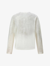 TRYTHM CLUB WASHED PORTRAIT COLLAGE SWEATSHIRT; Beige; back view
