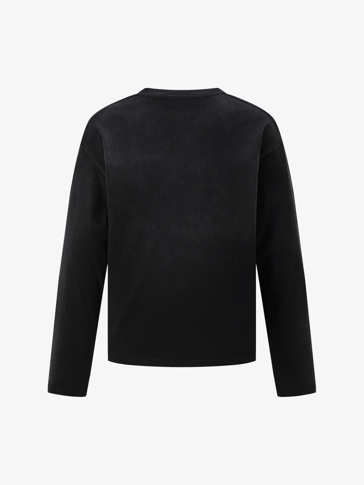 TRYTHM CLUB WASHED PORTRAIT COLLAGE SWEATSHIRT; Black; back view