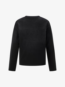 TRYTHM CLUB WASHED PORTRAIT COLLAGE SWEATSHIRT; Black; back view