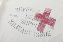 TRYTHM CLUB CROSS GRAPHIC SWEATSHIRT; Beige; design detail