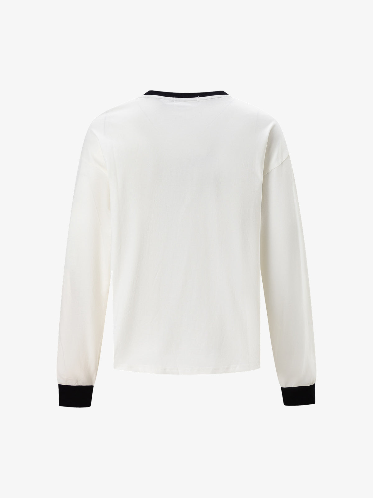 TRYTHM CLUB CROSS GRAPHIC SWEATSHIRT; Beige; back view