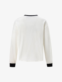 TRYTHM CLUB CROSS GRAPHIC SWEATSHIRT; Beige; back view