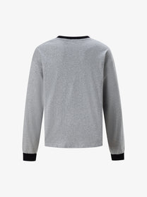 TRYTHM CLUB CROSS GRAPHIC SWEATSHIRT; Gray; back view