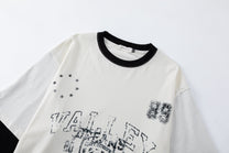 TRYTHM CLUB CONTRAST SLEEVE GRAPHIC SWEATSHIRT; Beige; design detail