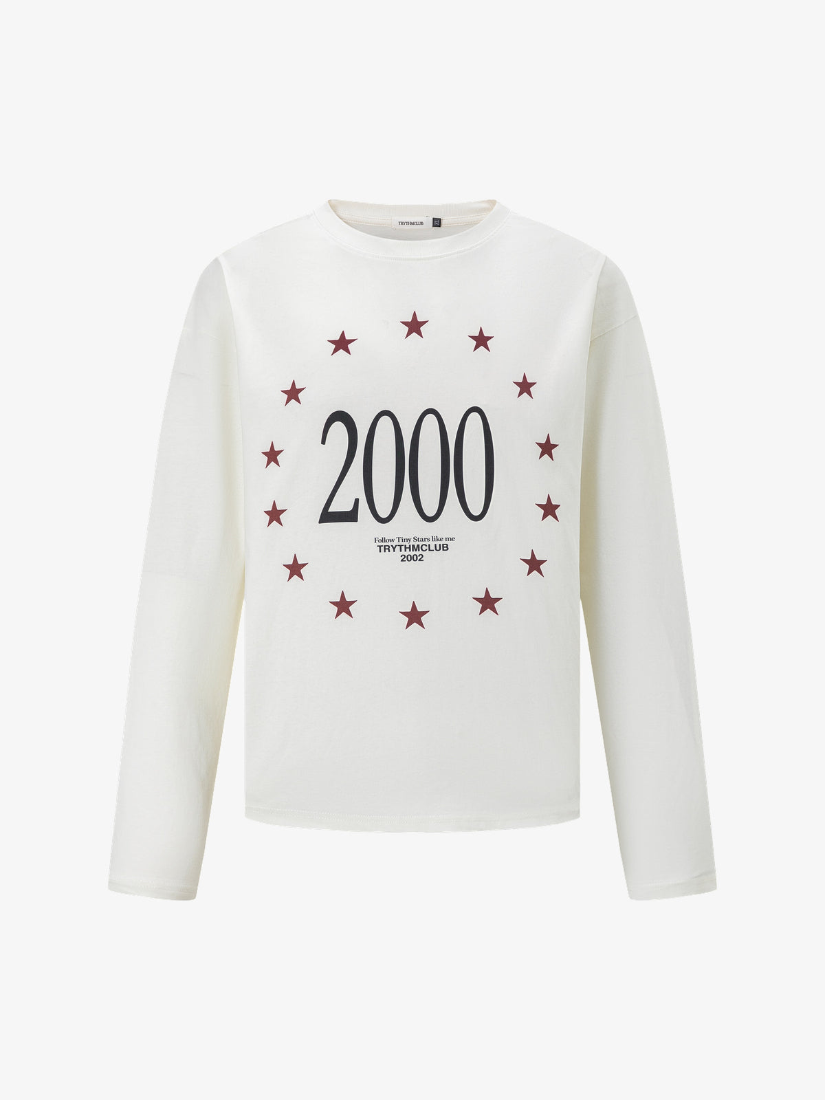 TRYTHM CLUB STAR 2000 GRAPHIC SWEATSHIRT; Beige; front view