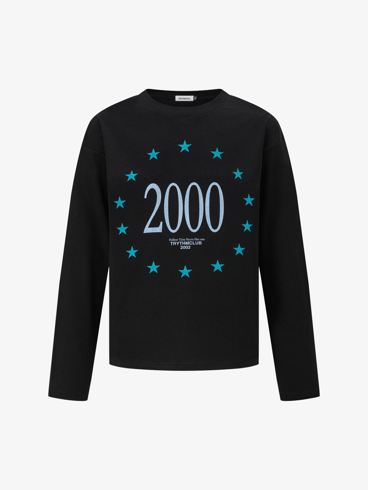 TRYTHM CLUB STAR 2000 GRAPHIC SWEATSHIRT; Black; front view