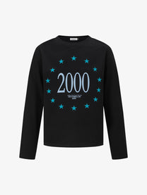 TRYTHM CLUB STAR 2000 GRAPHIC SWEATSHIRT; Black; front view