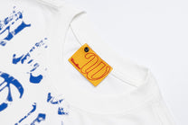 WOODLISE BLUE TYPOGRAPHY GRAPHIC SWEATSHIRT; White; garment construction detail
