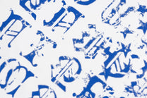 WOODLISE BLUE TYPOGRAPHY GRAPHIC SWEATSHIRT; White; design detail