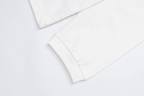 WOODLISE BLUE TYPOGRAPHY GRAPHIC SWEATSHIRT; White; garment construction detail