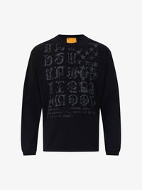 WOODLISE | BLUE TYPOGRAPHY GRAPHIC SWEATSHIRT