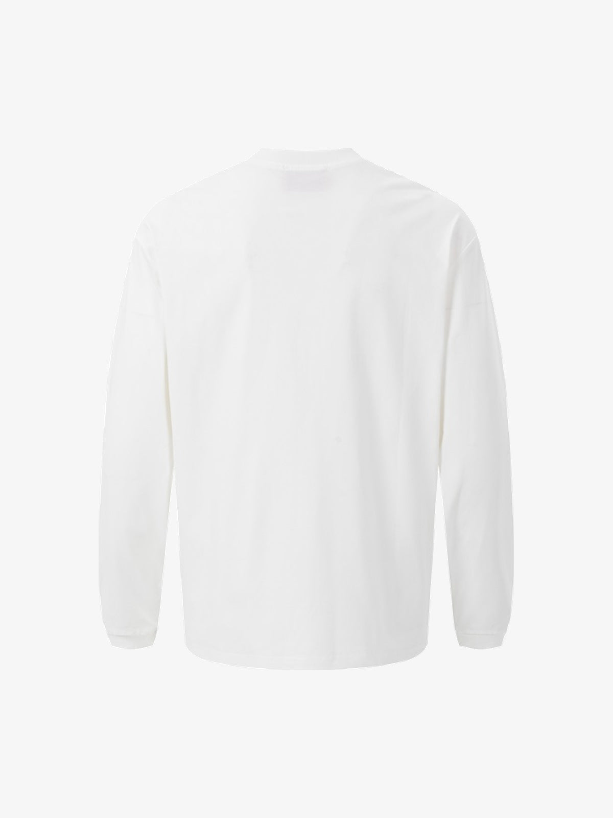 WOODLISE BLUE TYPOGRAPHY GRAPHIC SWEATSHIRT; White; back view