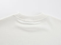 BLACK E78 SHADOW FIGURE GRAPHIC T-SHIRT; Cream; garment construction detail