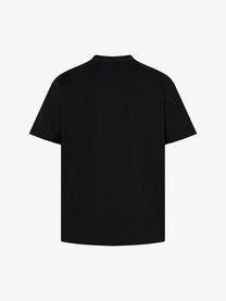 BLACK E78 ON LIVE SCREEN COLLAGE T-SHIRT; Black; back view