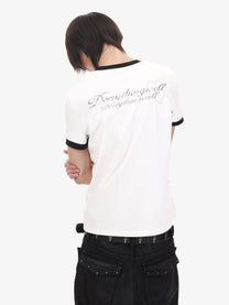 DETW ANGEL HEART RINGER T-SHIRT; White; model view