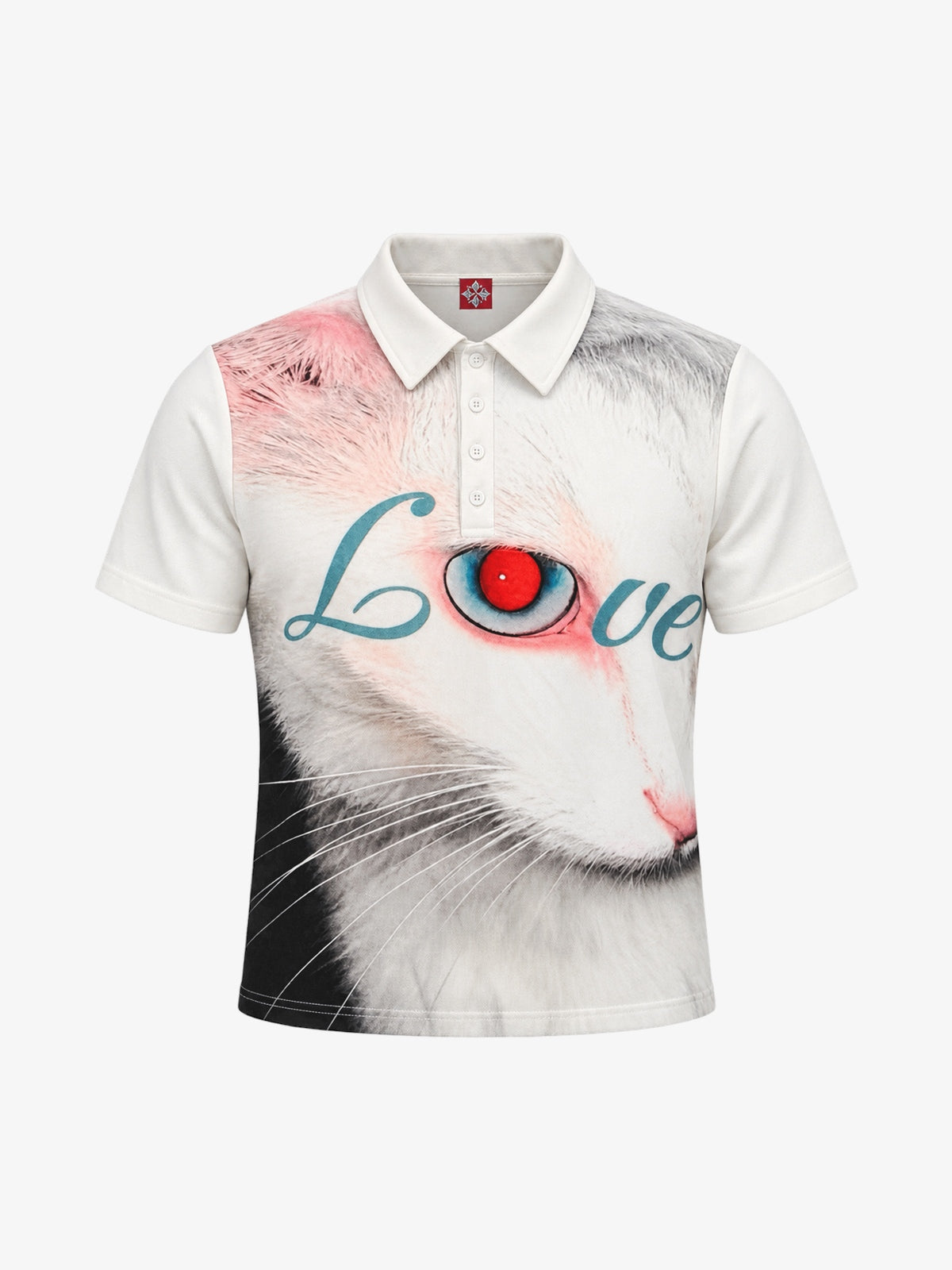 DETW CAT LOVE GRAPHIC TEE; White A; front view