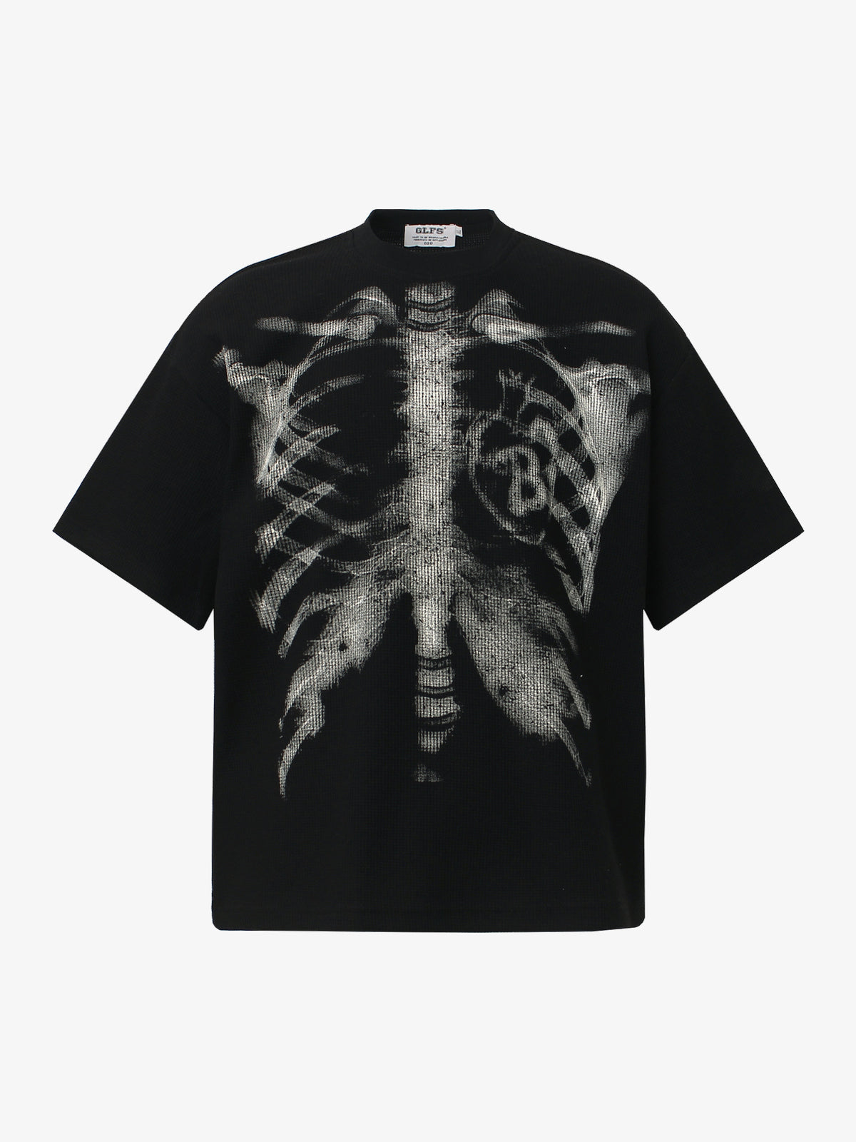 GLFS X-RAY SKELETON GRAPHIC T-SHIRT; Black; front view
