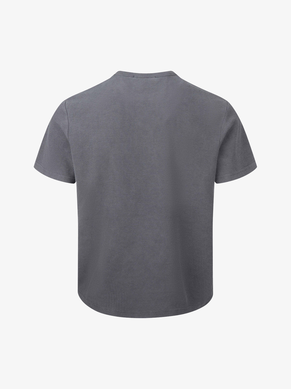 MADE EXTREME PEACE LOVE SLOGAN T-SHIRT; Gray; back view