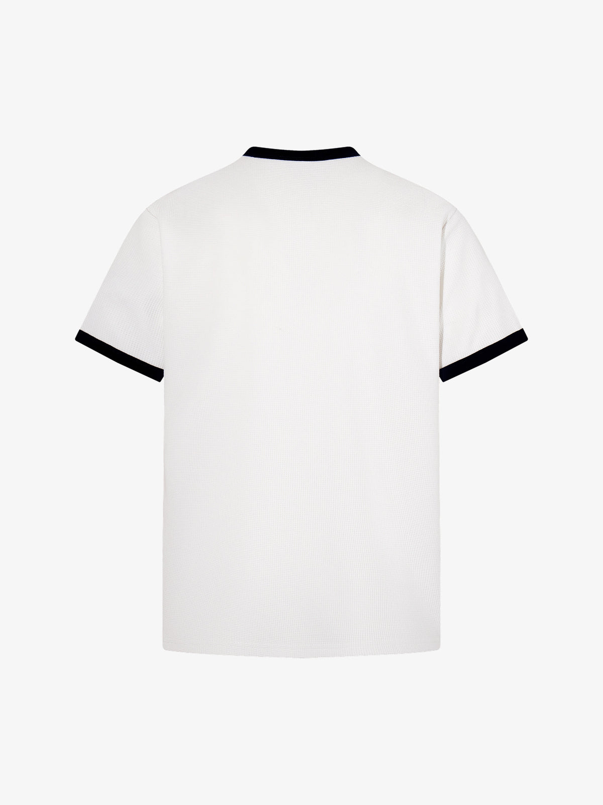 MCCNN HEAVEN DOWN HERE RINGER T-SHIRT; White; back view