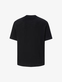 TRYTHM CLUB FADED COLLAGE WAFFLE T-SHIRT; Black; back view
