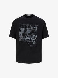 TRYTHM CLUB | FADED COLLAGE WAFFLE T-SHIRT