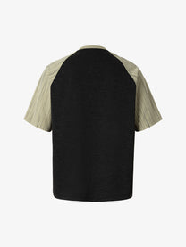 WHOLATE CATHEDRAL RAGLAN T-SHIRT; Black; back view