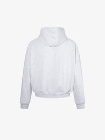 AW SPIKY HEAD | Fireman Clasp Zip Up Hoodie in Light Gray - back view